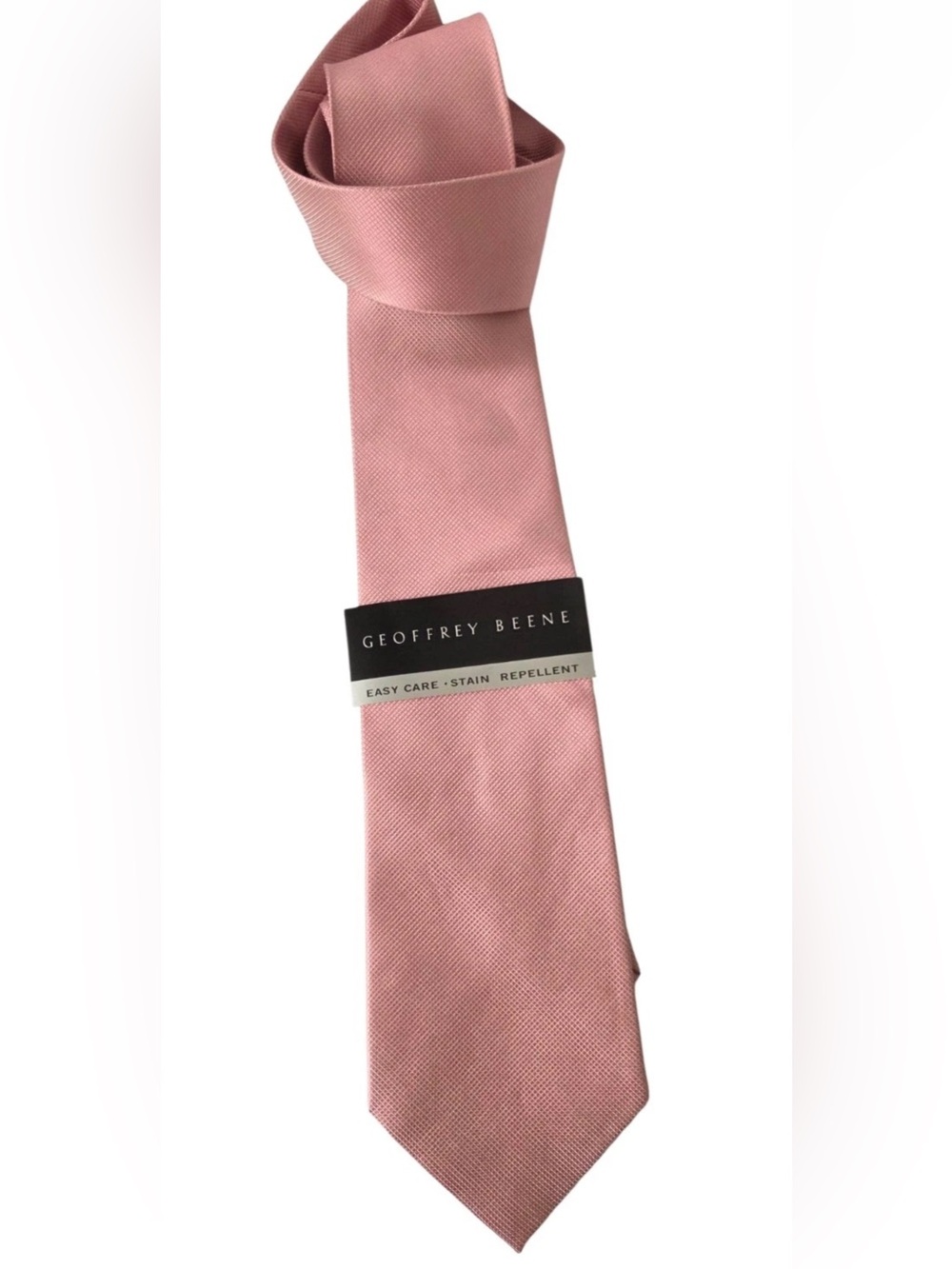 GEOFFREY BEENE EASY CARE STAIN REPELLENT Pink Silk Necktie NWT